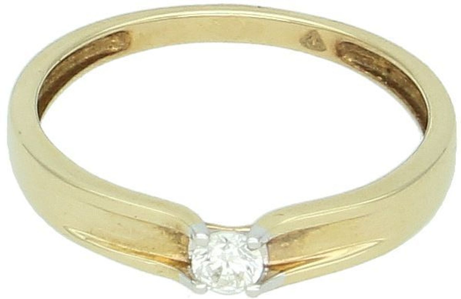 Złoty pierścionek z brylantem – Szeroka Obrączka z Diamentem  Rozmar 13  R 3949.jpg